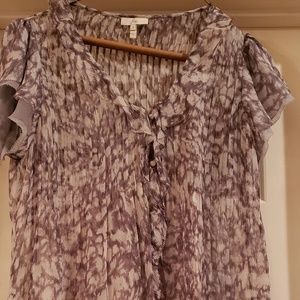 Joie snakeskin print sheer blouse
